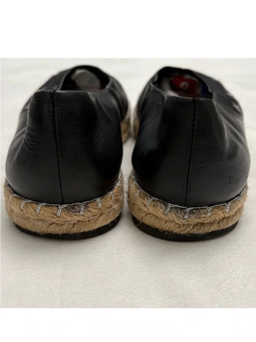 Miista Black Star-Embroidered Espadrille Flats Size 40